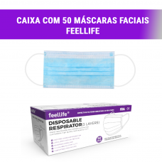 Caixa c/ 50 Máscaras Faciais Feel Life